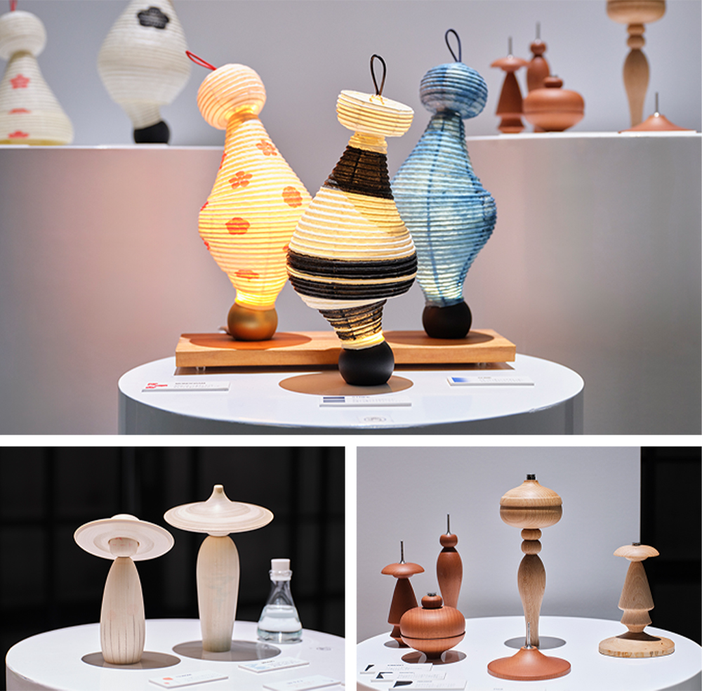 2025 _特別 激レア！ グラスファイバー　照明オブジェ　浮玉型　雰囲気創り DESIGNART 2025、伝統工芸品の「こけし」をテーマに社会課題の解決に